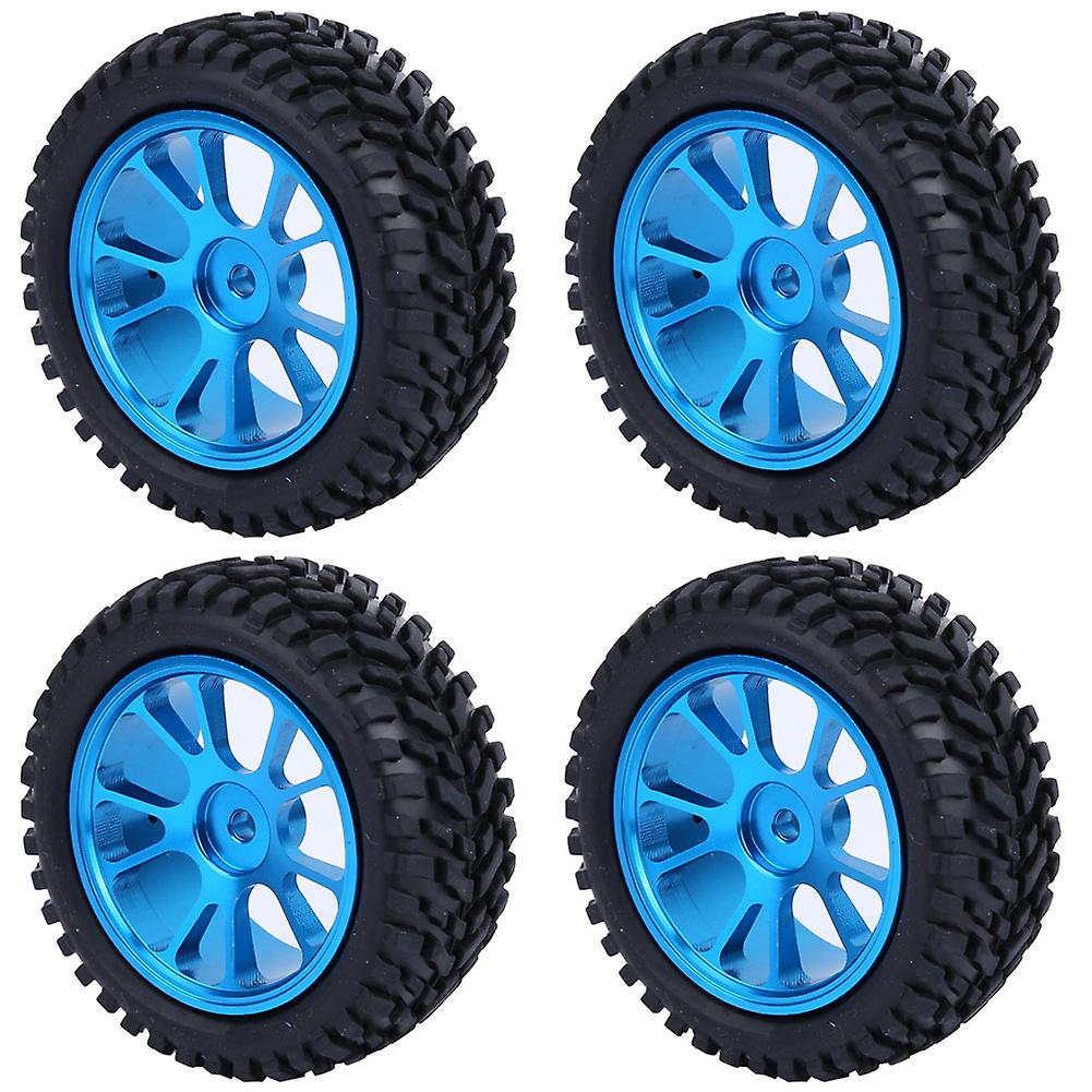 75mm Rc Alloy Wheel Blue Rally Tire Tyre For Wl 1/18 A959 A979 A969 Racing Car