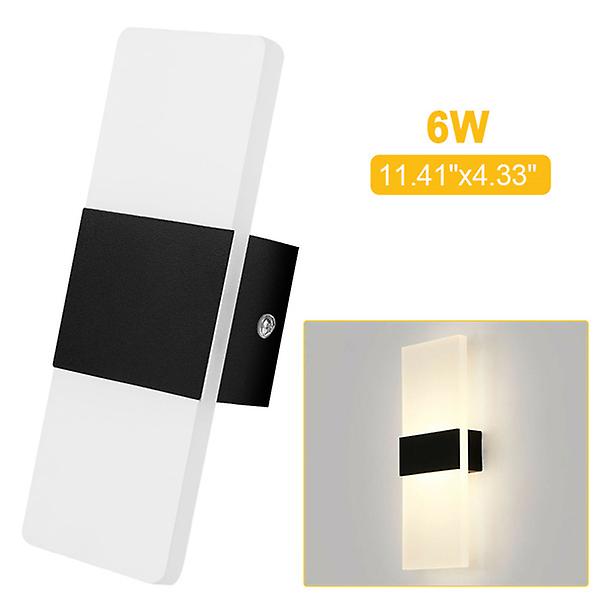 2pack White 6w Modern Sconce Led Wall Light Up Down Lamp Indoor Outdoor Lighting 31000