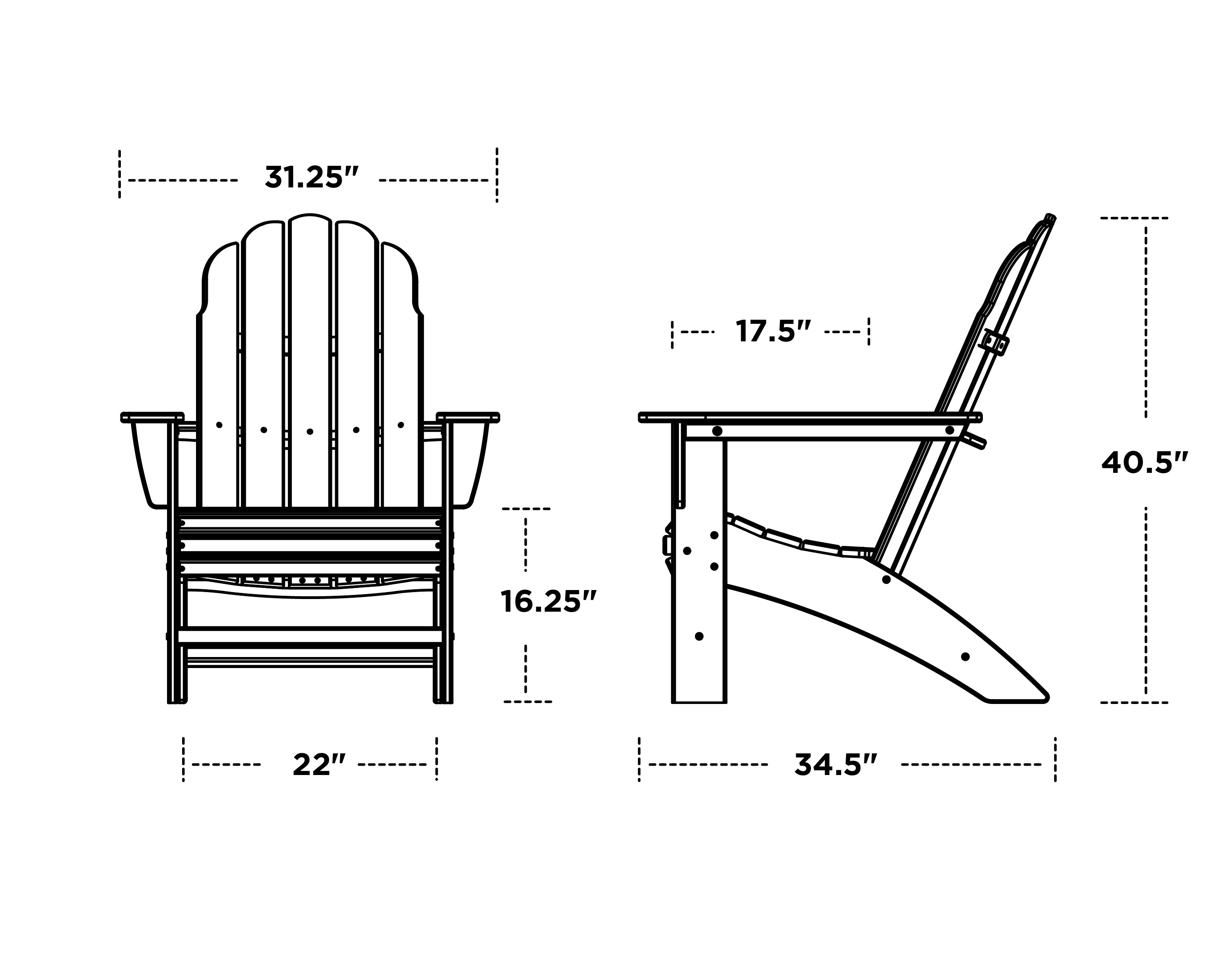 Polywood Vineyard Curveback Adirondack Chair AD600