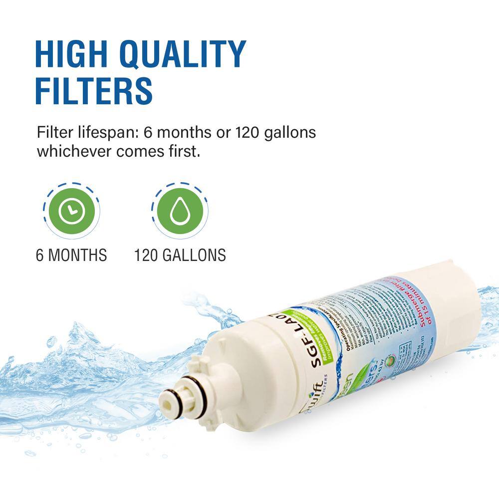 Swift Green Filters Compatible Refrigerator Water Filter for LG LT700-P 46-9690 ADQ36006102 (3-Pack) SGF-LA07-3Pack