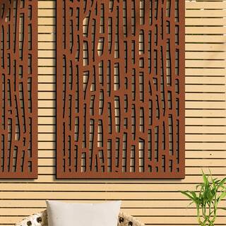 DESIGN VU Bali 6 ft. x 3 ft. Espresso Recycled Polymer Decorative Screen Panel Wall Decor and Privacy Panel DVU3602E