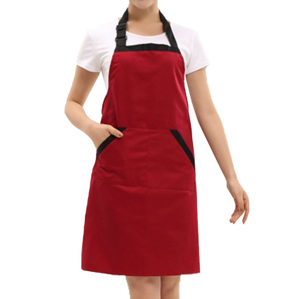 Novo Apron For Women/Men With Pocket - 26"x28" Garden Apron Red