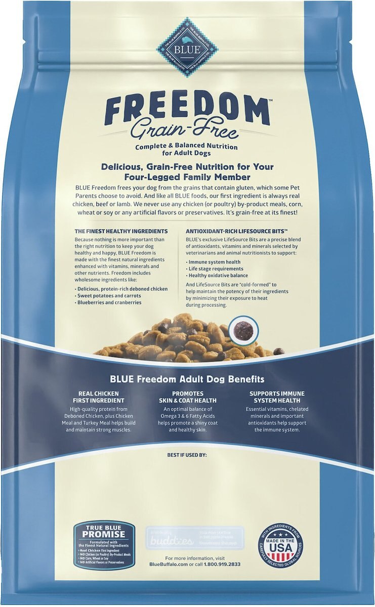 Blue Buffalo Freedom Adult Chicken Recipe Grain-Free Dry Dog Food