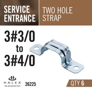 Halex 3#30 - 3#40 Service Entrance (SE) 2-Hole Cable Straps (6-Pack) 26225