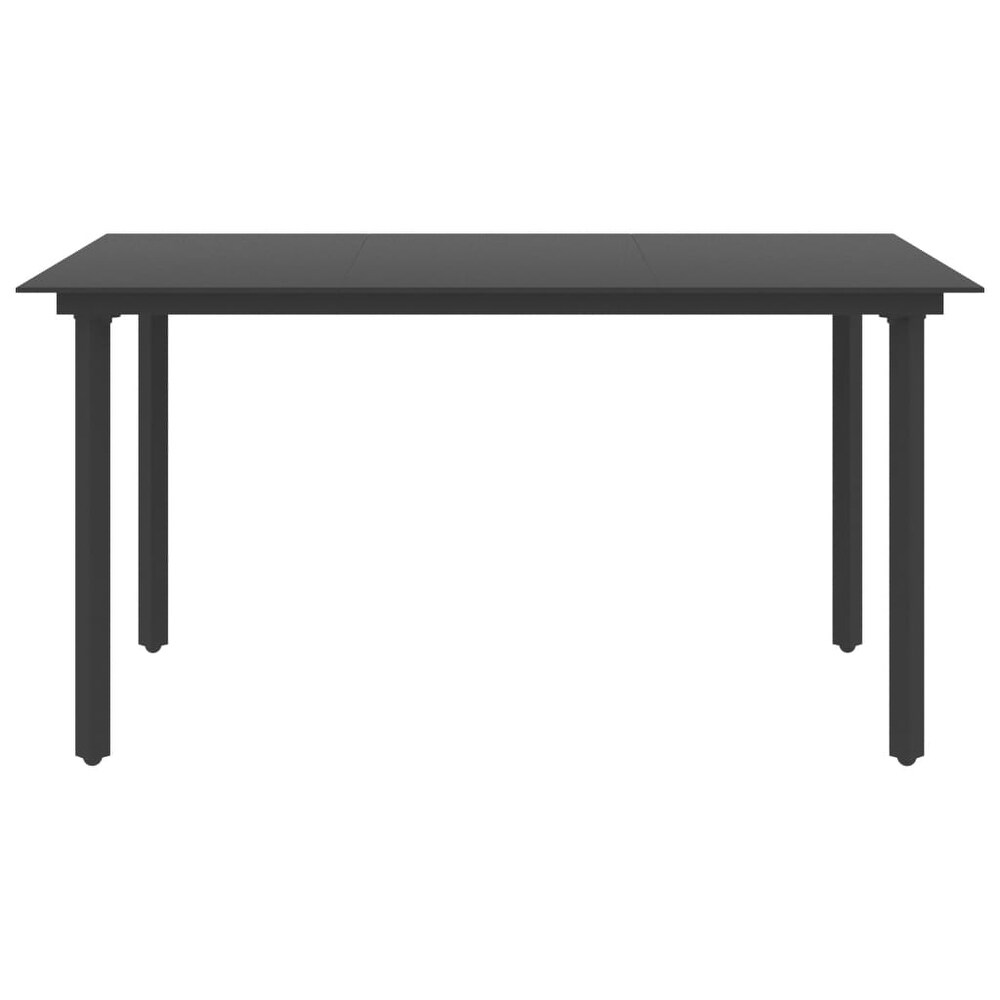 vidaXL Patio Dining Table Black 59.1\