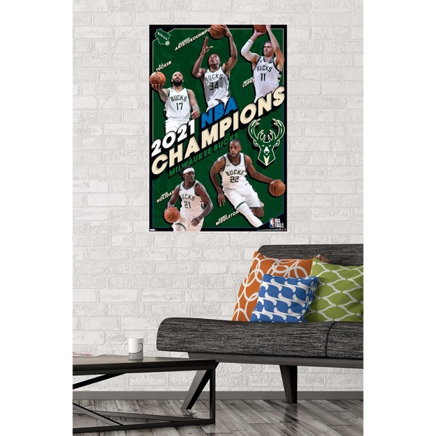 Trends International Nba Milwaukee Bucks 2021 Nba Finals Champions Unframed Wall Poster Prints