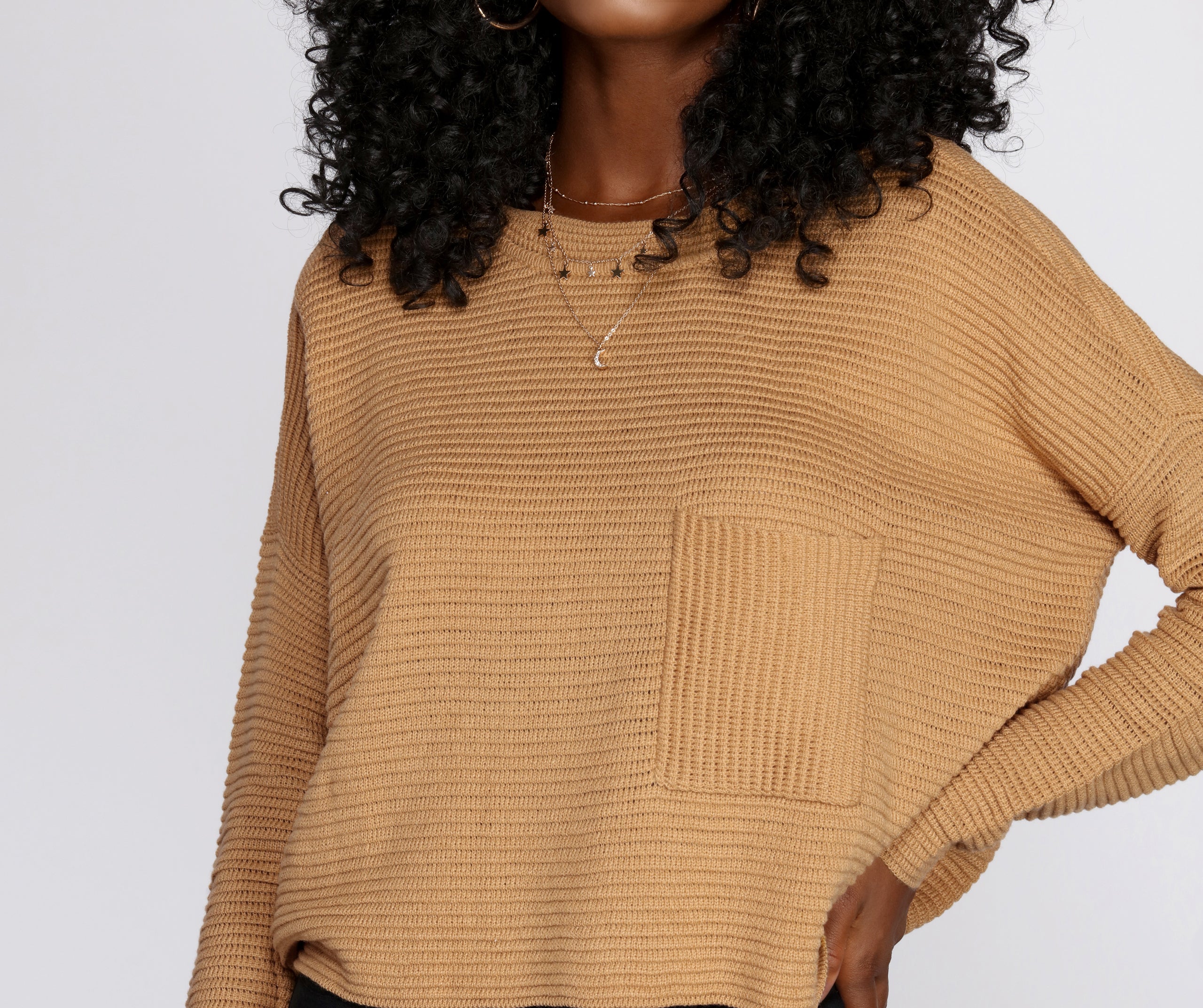 Owning Knit Ribbed Sweater