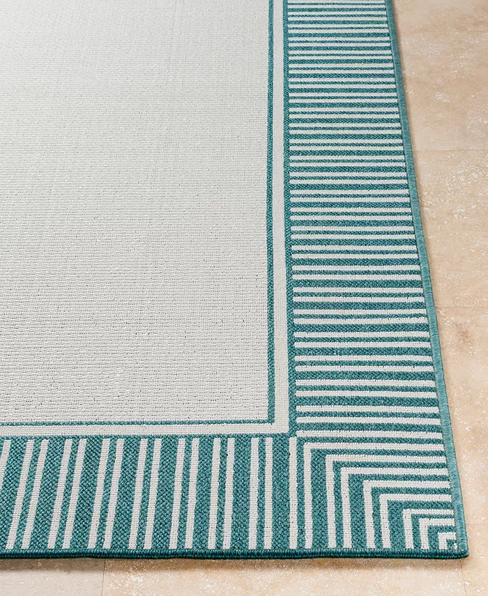 Surya Alfresco ALF-9680 Teal 8'9 x 12'9 Area Rug Indoor Outdoor