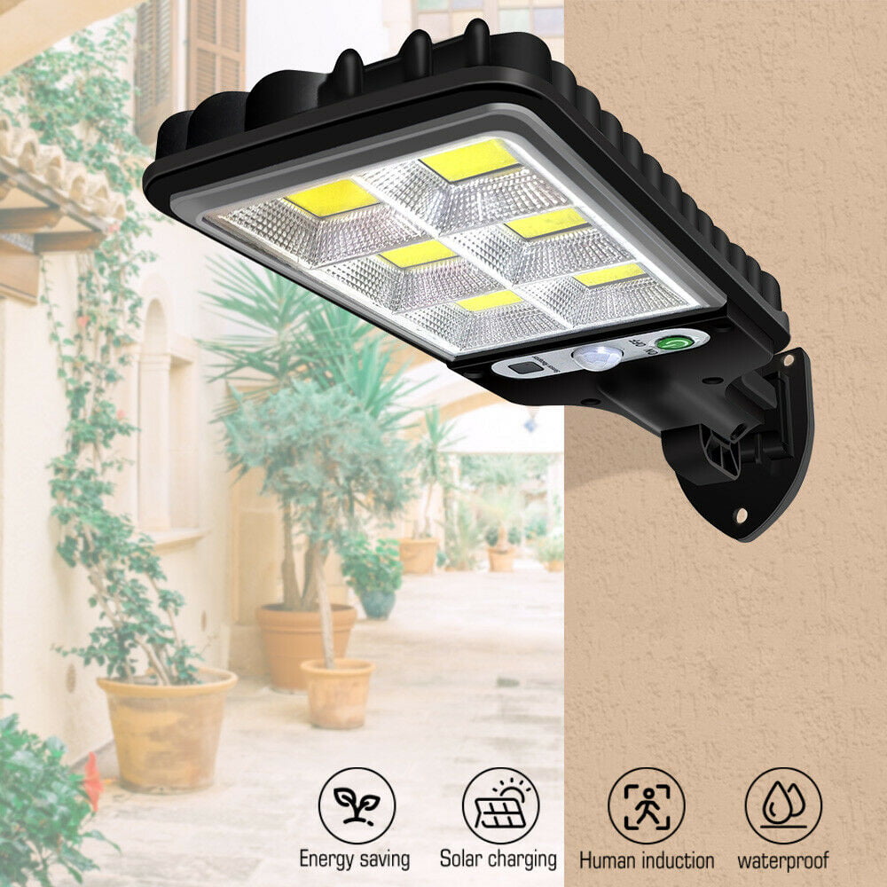 DFITO Solar Street Light， Outdoor Lamp Parking Lot Lights LED Solar Power Street Light Home Solar Lighting Dusk to Dawn W/Sensor Solar Lights for Garden Patio Street Basketball Court