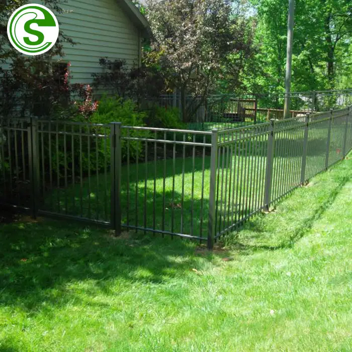 OEM OMD Factory Supply Galvanized Outdoor metal tubular security wrought iron Picket Fence Panels