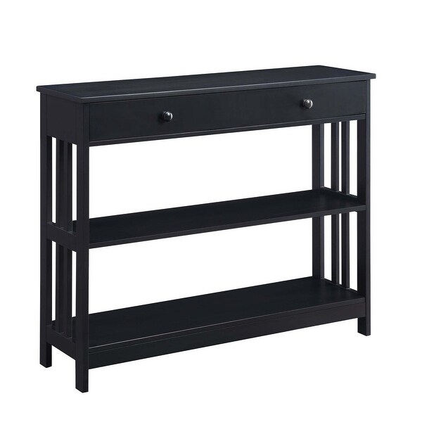 Mission 1 Drawer Console Table with Shelves