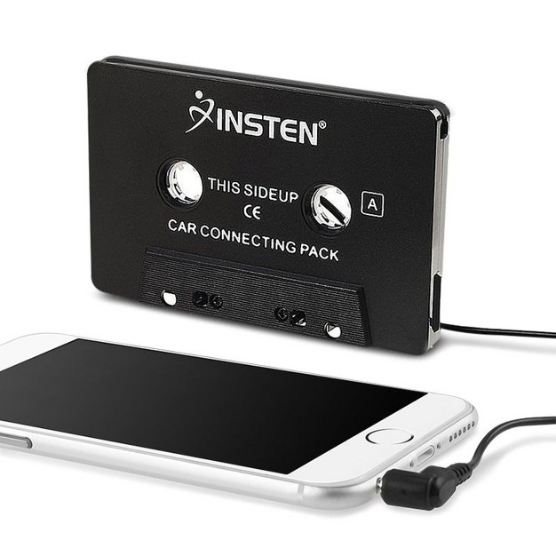 Insten Universal Car Audio 3 5mm Cassette Adapter Black For Apple Iphone 6 5s  Galaxy S5 S4 Htc One M8 M7 Lg G3