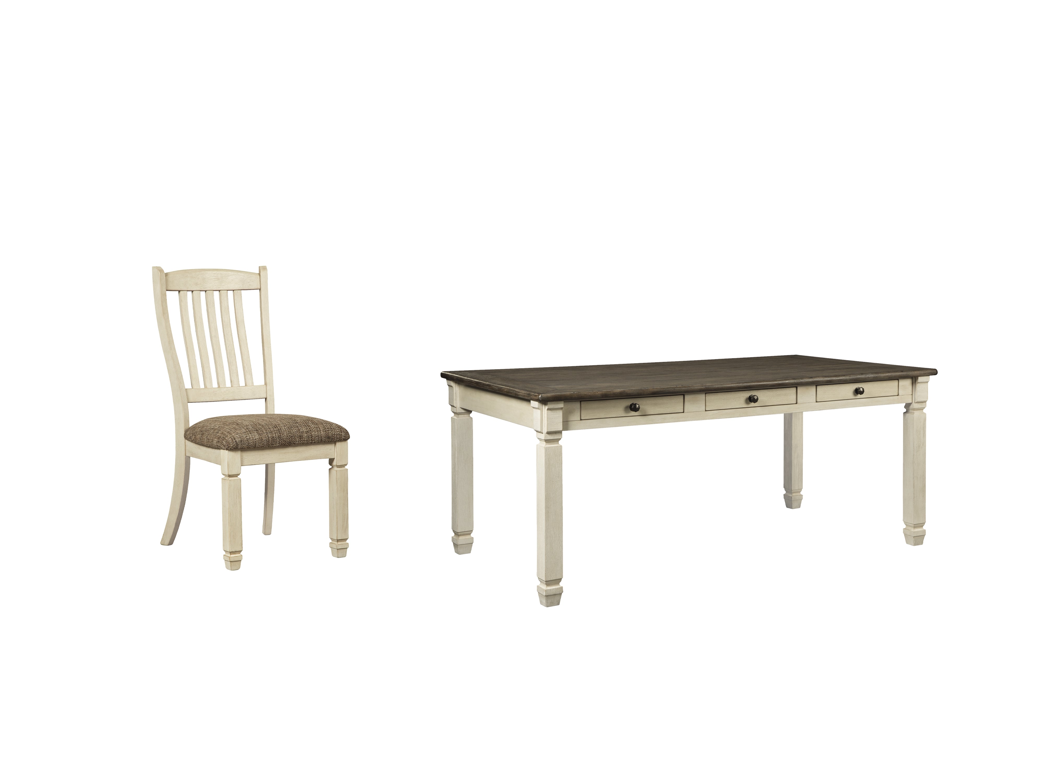 (Online Special Price) Bolanburg Two-tone Dining Table with 4 Chairs