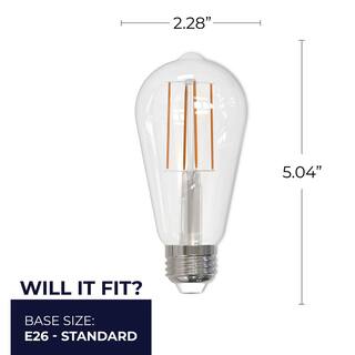 Bulbrite 60-Watt Equivalent Dimmable ST18 Vintage Edison LED Light Bulb with Medium (E26) Base 2700K (8-Pack) 861618