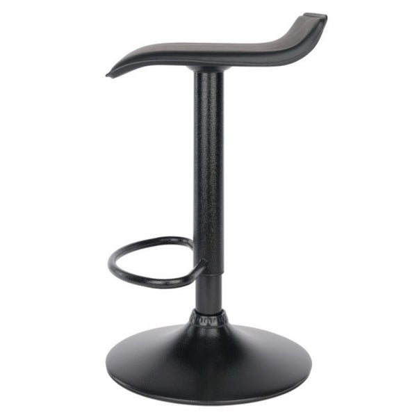 Obsidian 2-Pc Adjustable Swivel Stool Set， Black - 15.1 x 15.1 x 33.35 inches