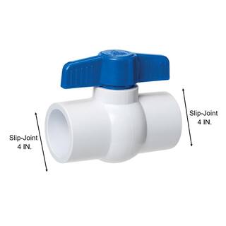 HOMEWERKS 4 in. Solvent x 4 in. Solvent Schedule 40 PVC Ball Valve VBVP40E11B