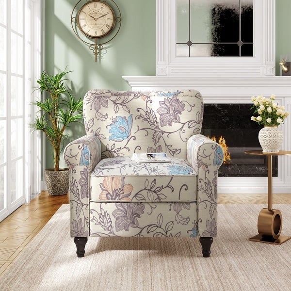 Accent Chair Armchair Living Room Chair with Solid Wood Legs