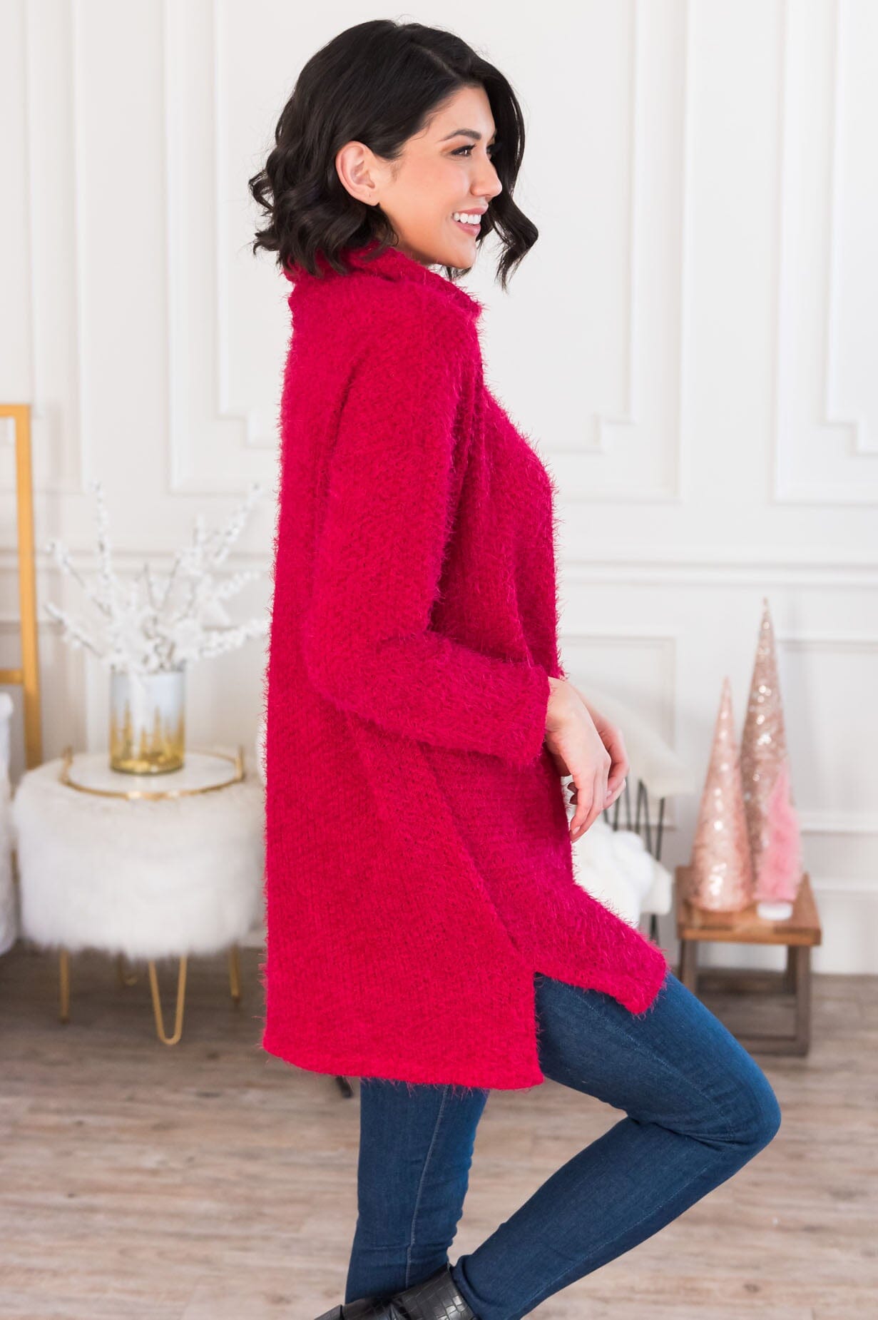 Falling For Chenille Modest Sweater