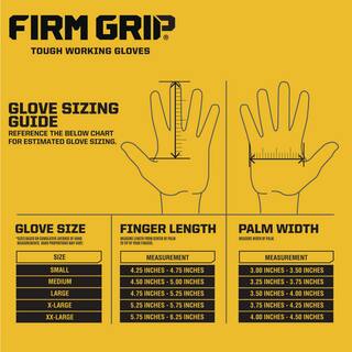 FIRM GRIP Large Duck Canvas Hybrid Leather Work Gloves 56327-010