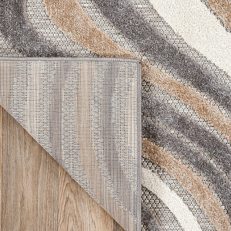 World Rug Gallery Modern Waves Indoor Outdoor Rug