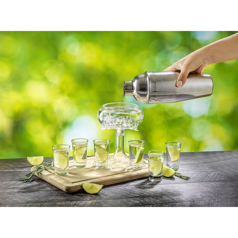 JoyJolt Shot Dispenser with 6-pc. Shot Glass Set