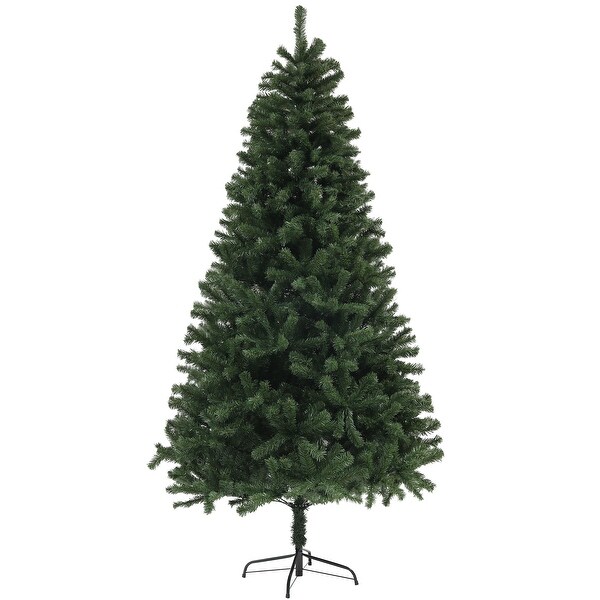 6ft/7.5ft/9ft Artificial Christmas Tree with AutoOpen Branches，FullBodied Look and Durable Steel Base for Home Decor