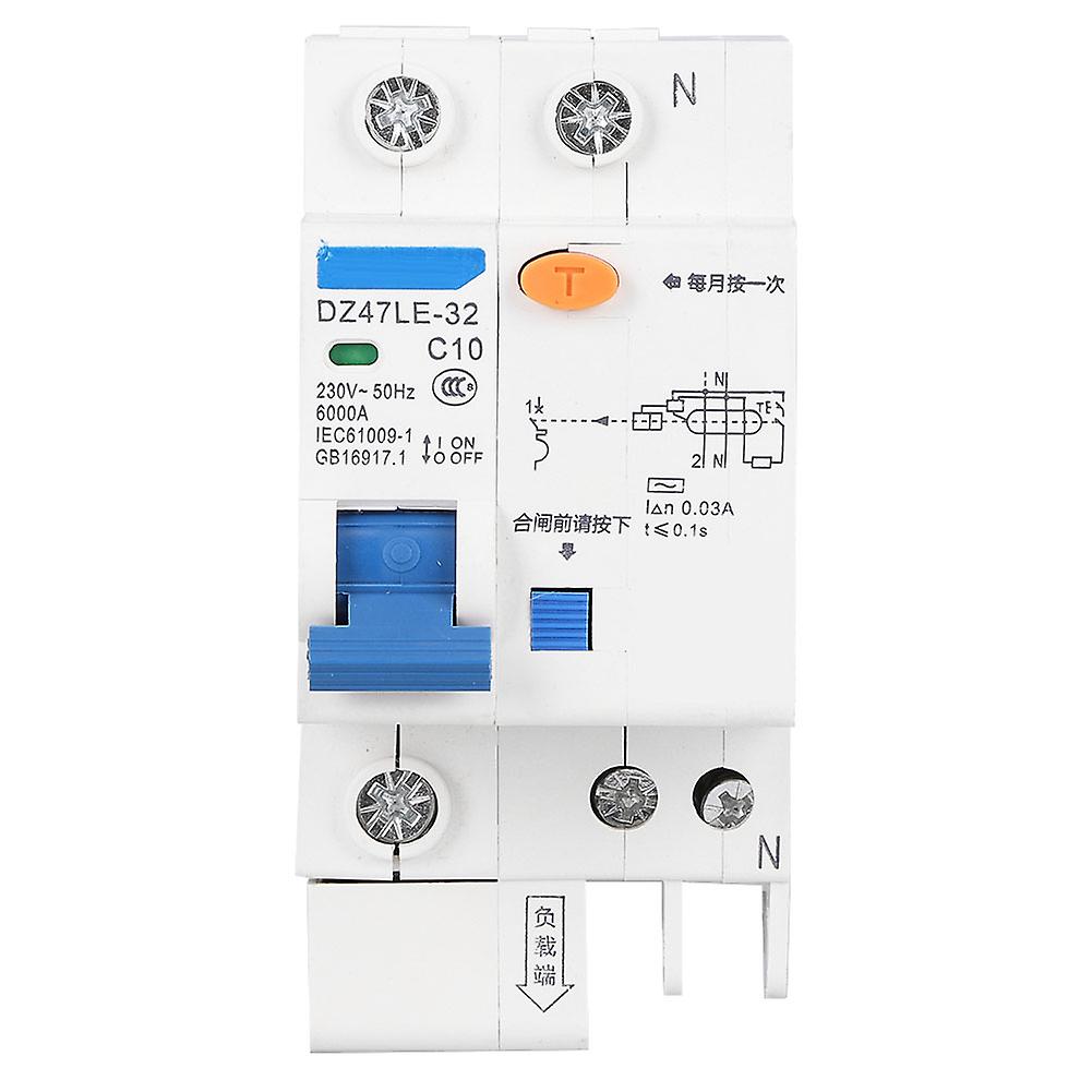 Dz47le 32 1p+n 10a Residual Circuit Circuit Breaker Over Current Leakage Protection