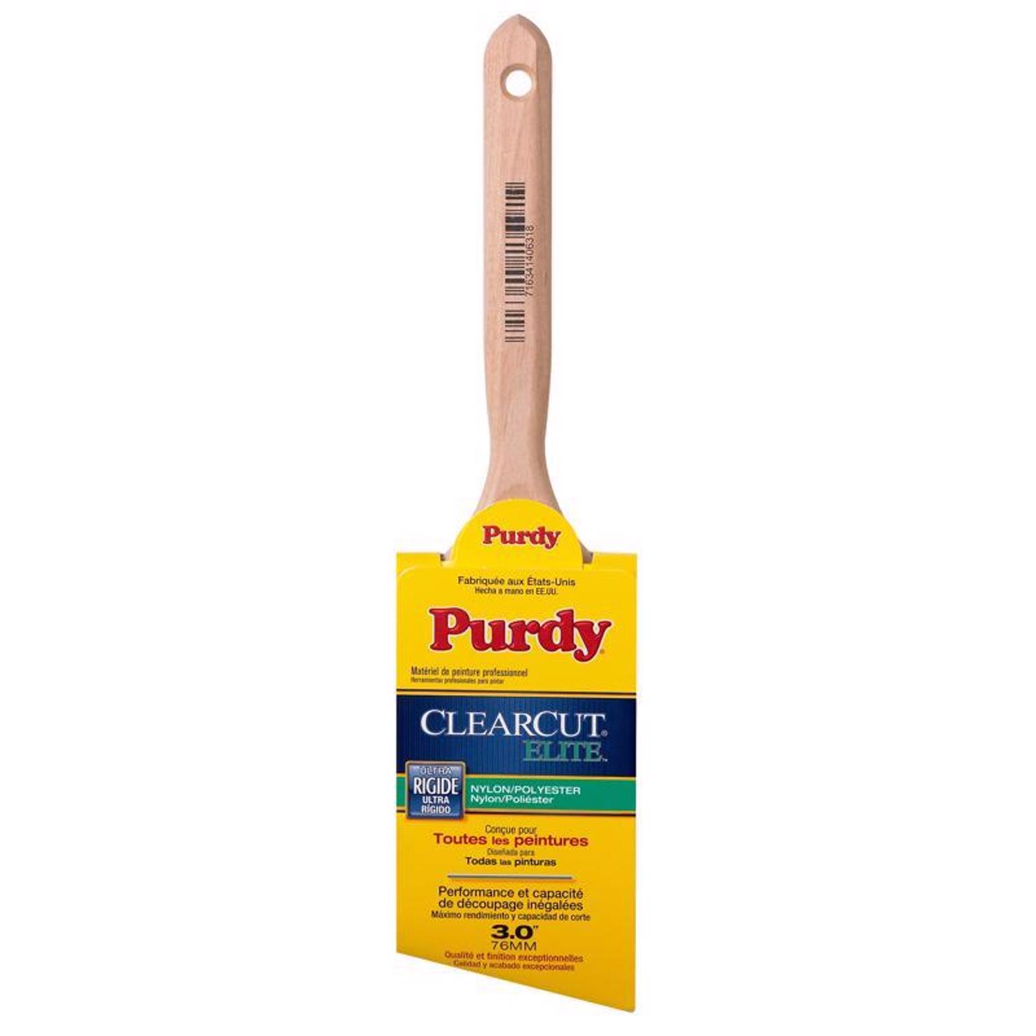 Purdy ClearCut Elite Glide 3 in. Ultra Stiff Angle Trim Paint Brush