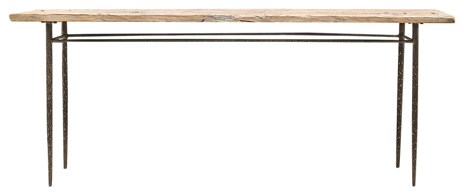 Wooden Plank Console Table L  Versmissen   Rustic   Console Tables   by Oroa   Distinctive Furniture  Houzz