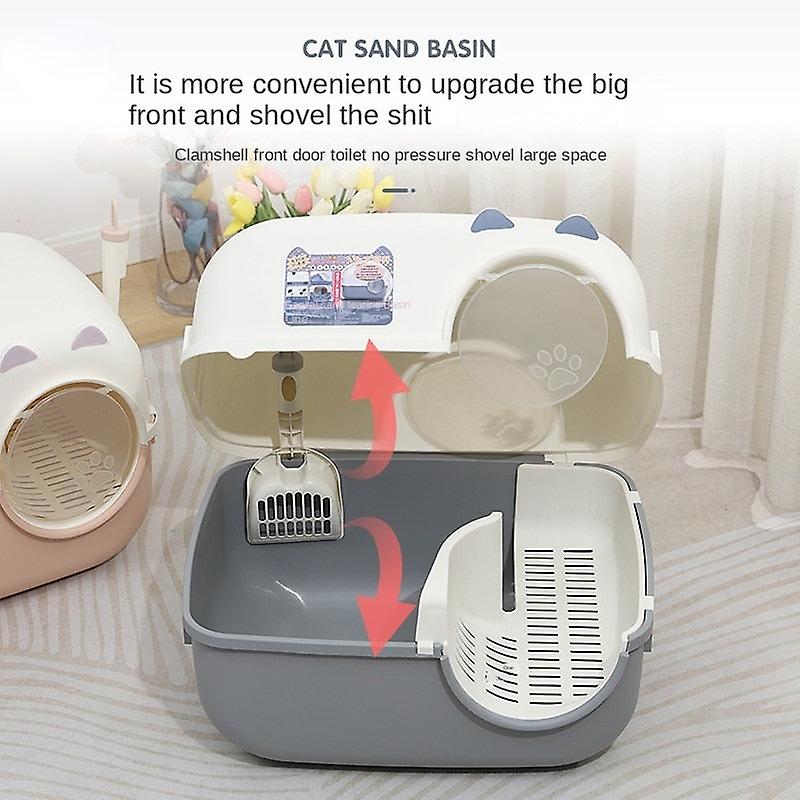 Large size fully enclosed cat potty