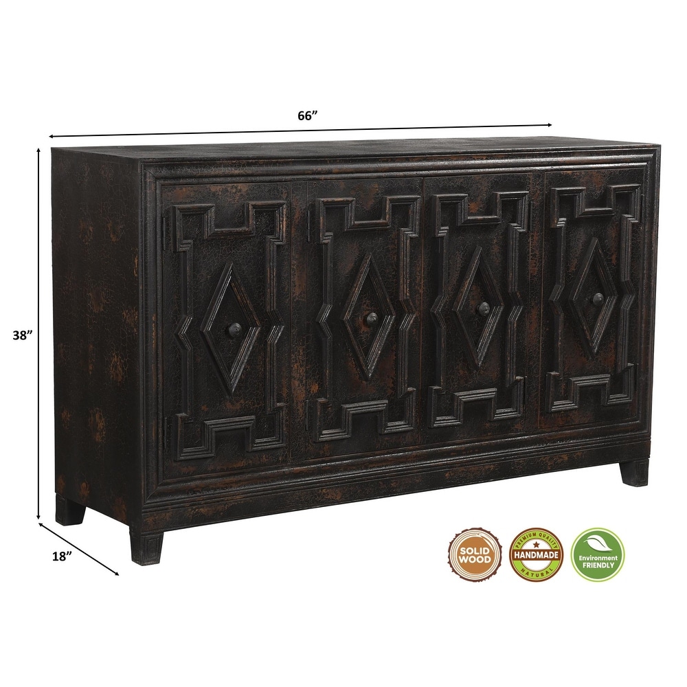 Aubrey 4 Door Diamond Sideboard   66\