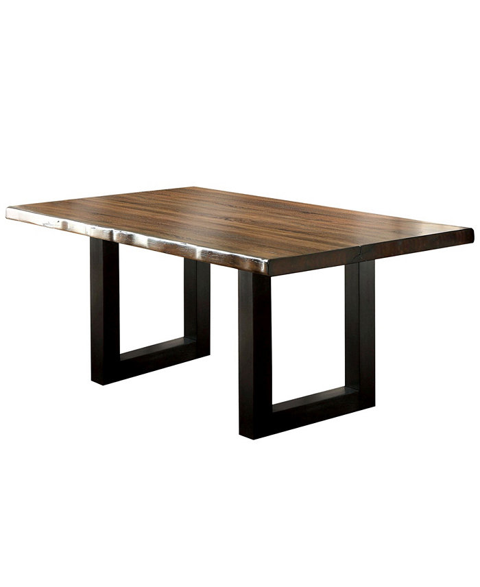 Furniture of America Lake Shasta Solid Wood Rectangular Dining Table