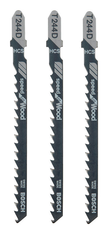 Bosch 4 in. High Carbon Steel T-Shank Jig Saw Blade 6 TPI 3 pk