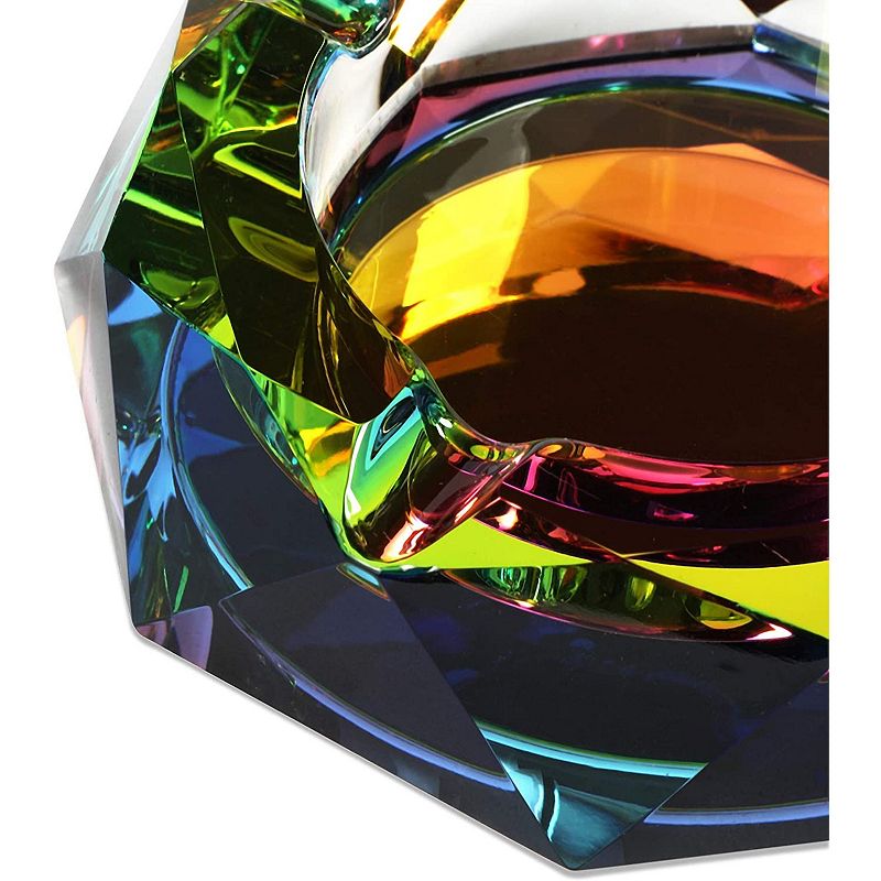 Rainbow Crystal Ashtray (5 Inches)