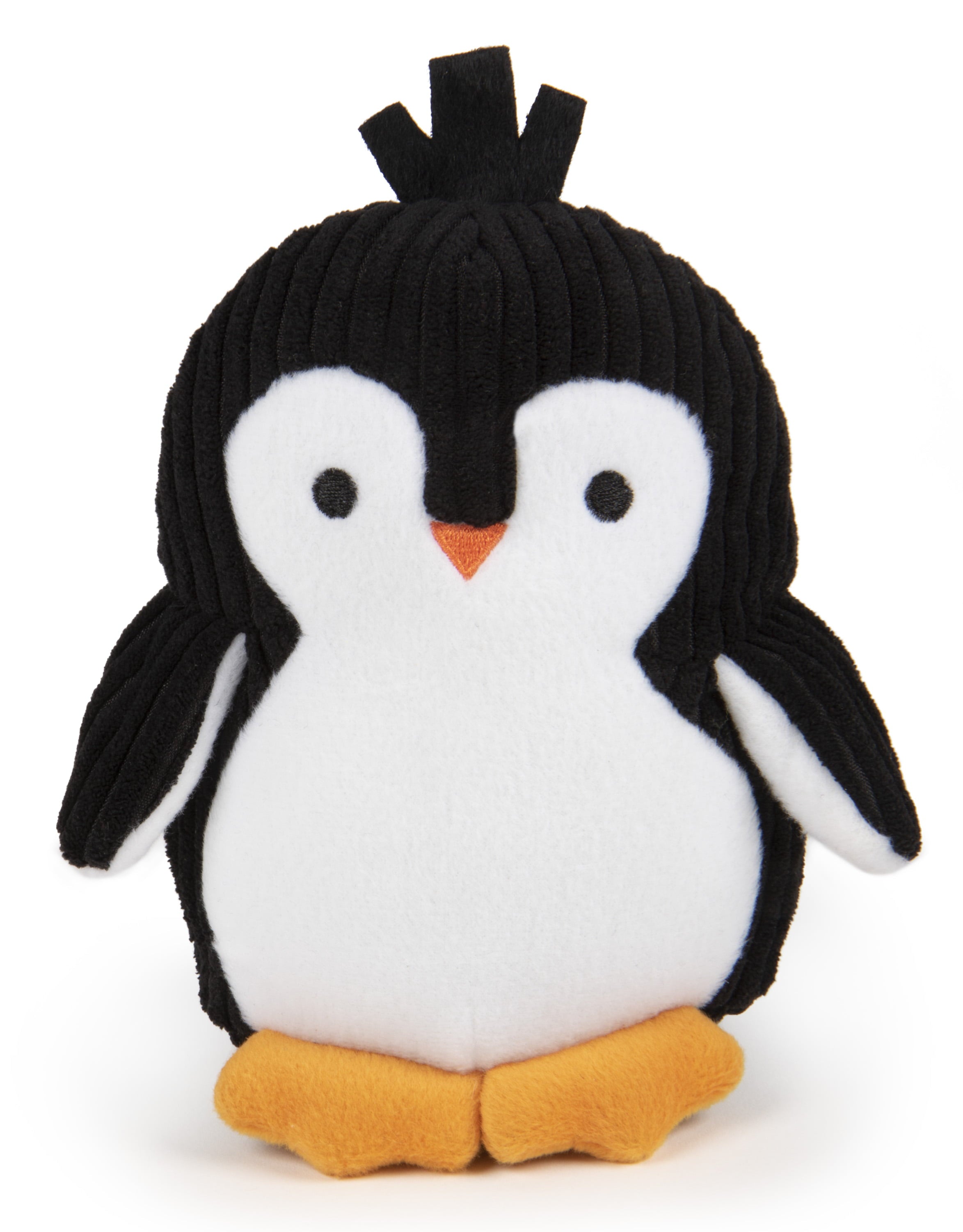 TrustyPup Penguin Ultrasonic Silent Squeaker Dog Toy， Soft Chew Resistant Plush， Medium