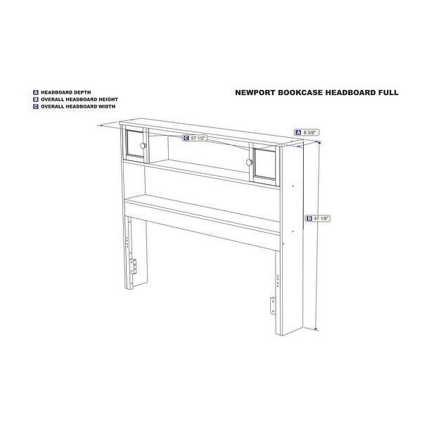 Newport Bookcase Headboard - - 12545421