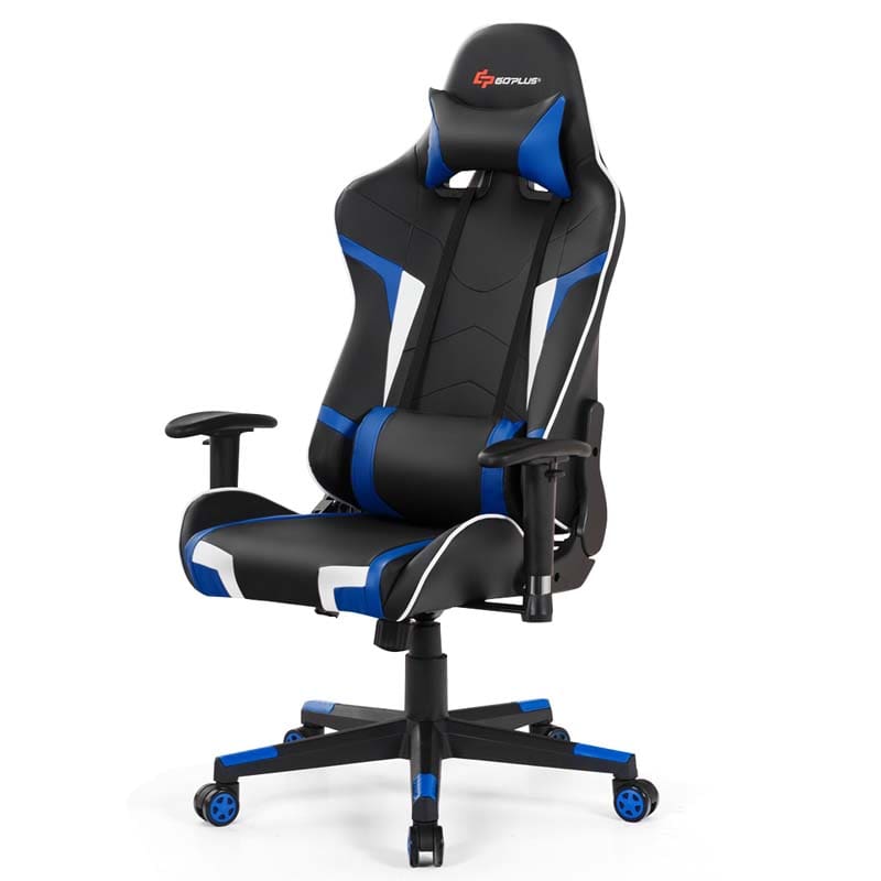 Ergonomic Swivel Massage Gaming Chair Recliner, E-Sport Gamer Racing Chair, Computer Office Chair with Headrest & Lumbar Support