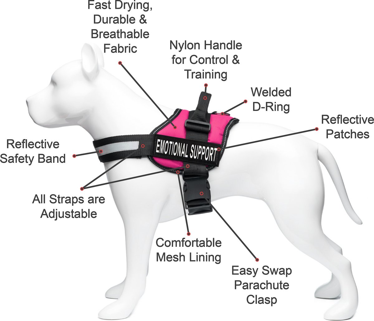 Industrial Puppy Emotional Support Animal (ESA) Reflective Dog Harness and Leash