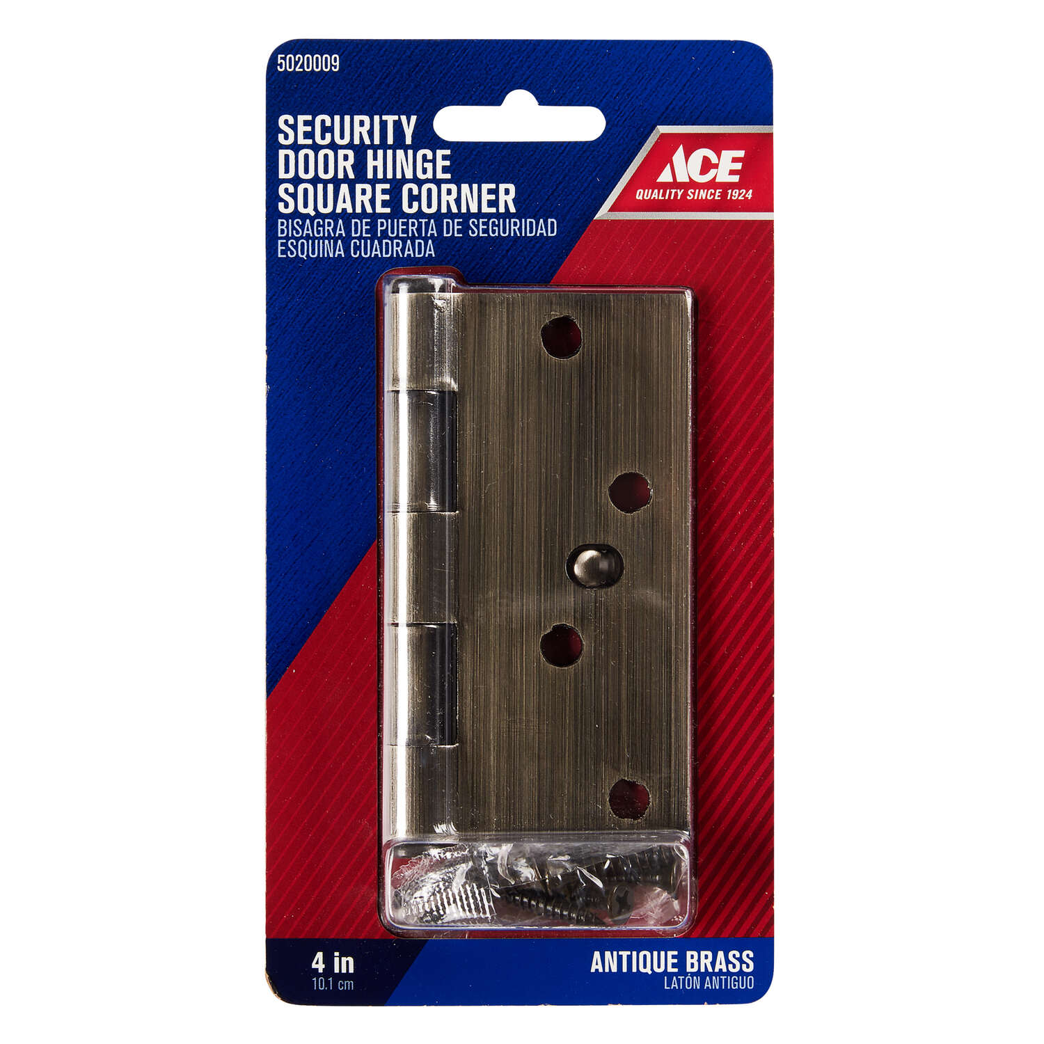 Ace 4 in. L Antique Brass Residential Door Hinge 1 pk