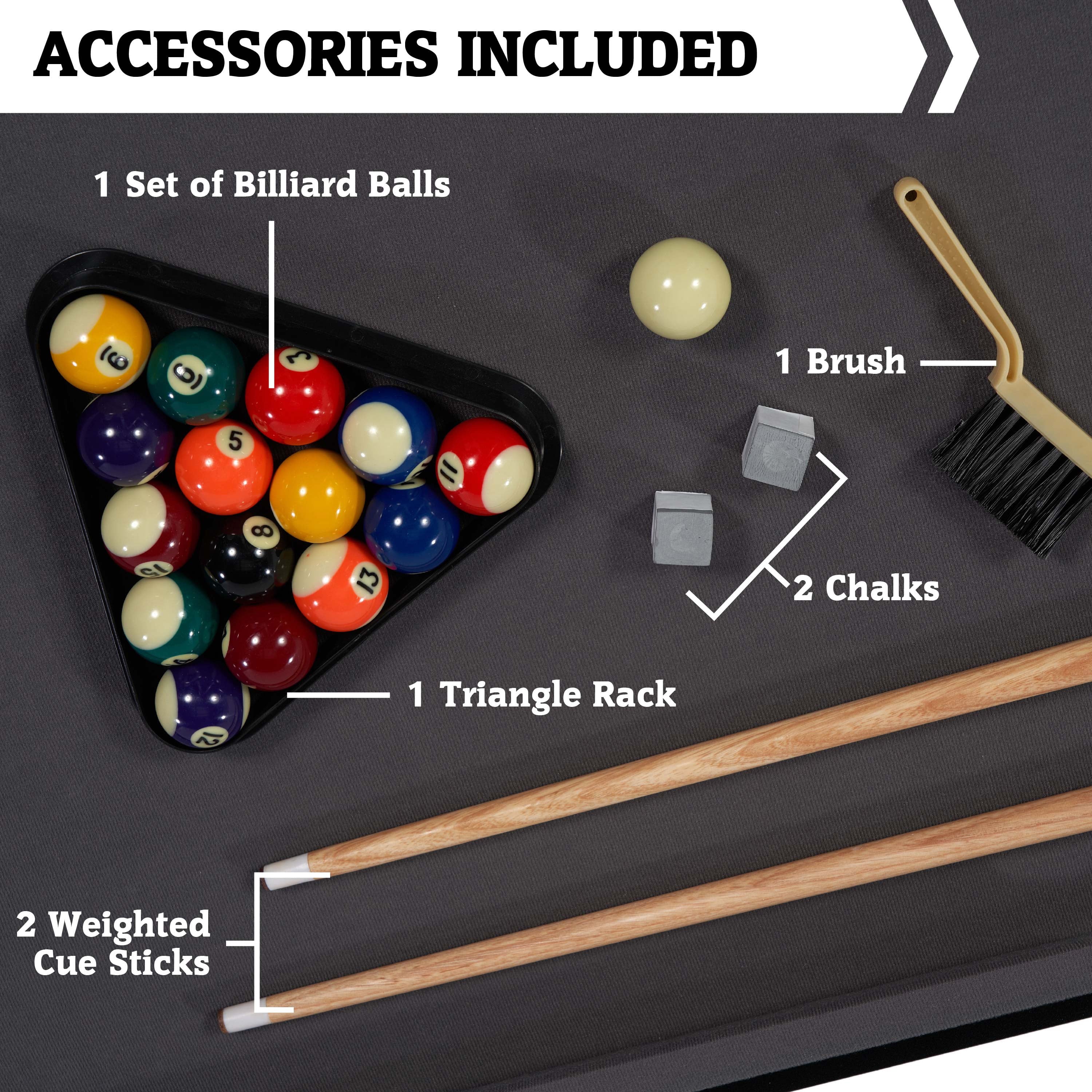 Hall of Games Charleston Billiard Table, (4' x 2'), Accessories Included