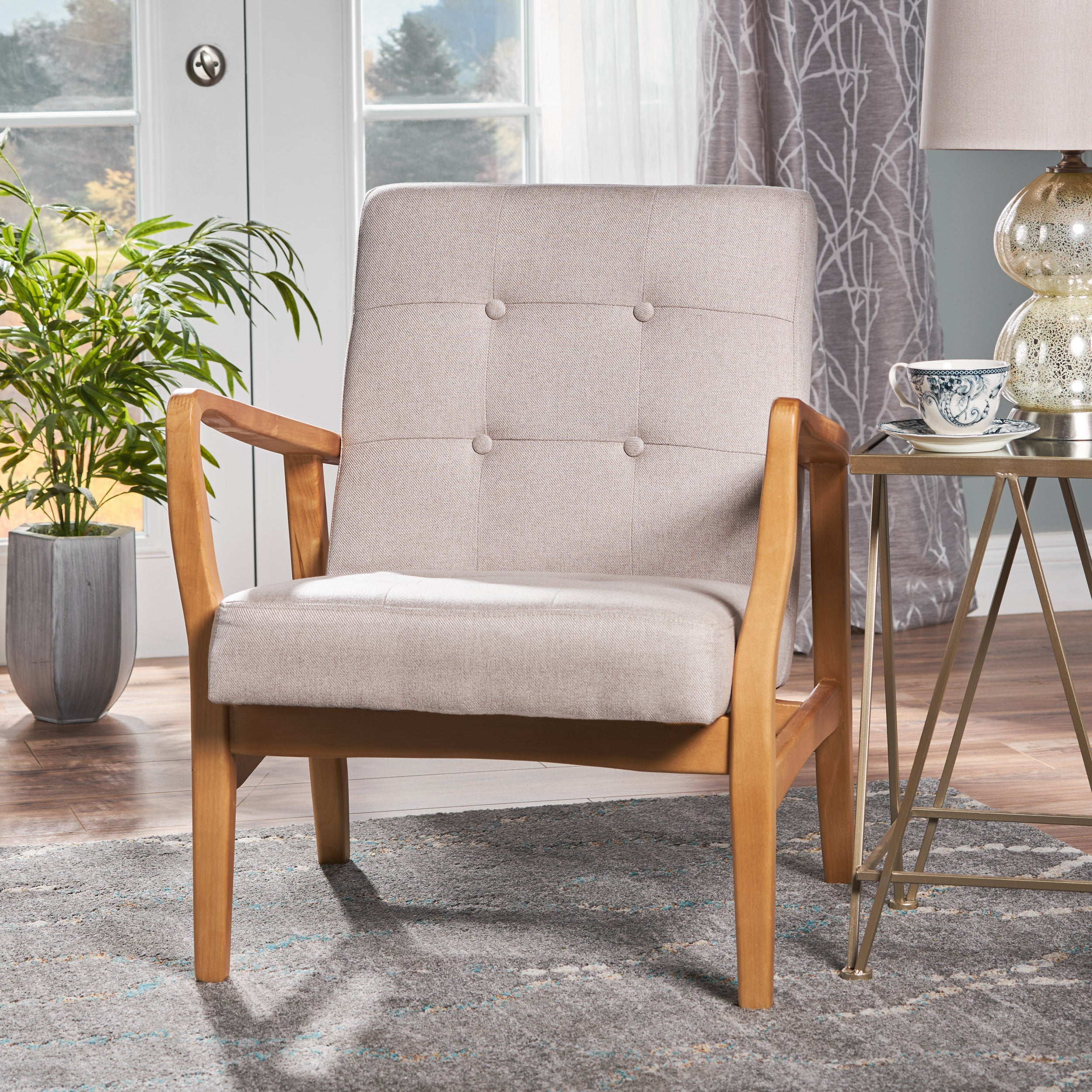 Gunther French-Style Contemporary Fabric Club Chair