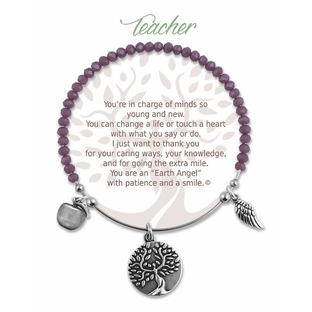 Earth Angel  Teacher Radiant Purple Stone Bracelet