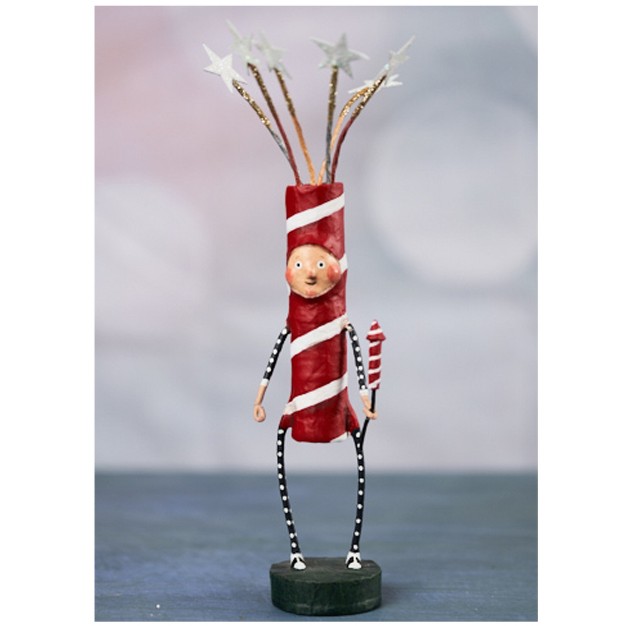 Lori Mitchell Sparky One Figurine 10 0 Inches Patriotic July 4 Firecracker 23791 Resin Red