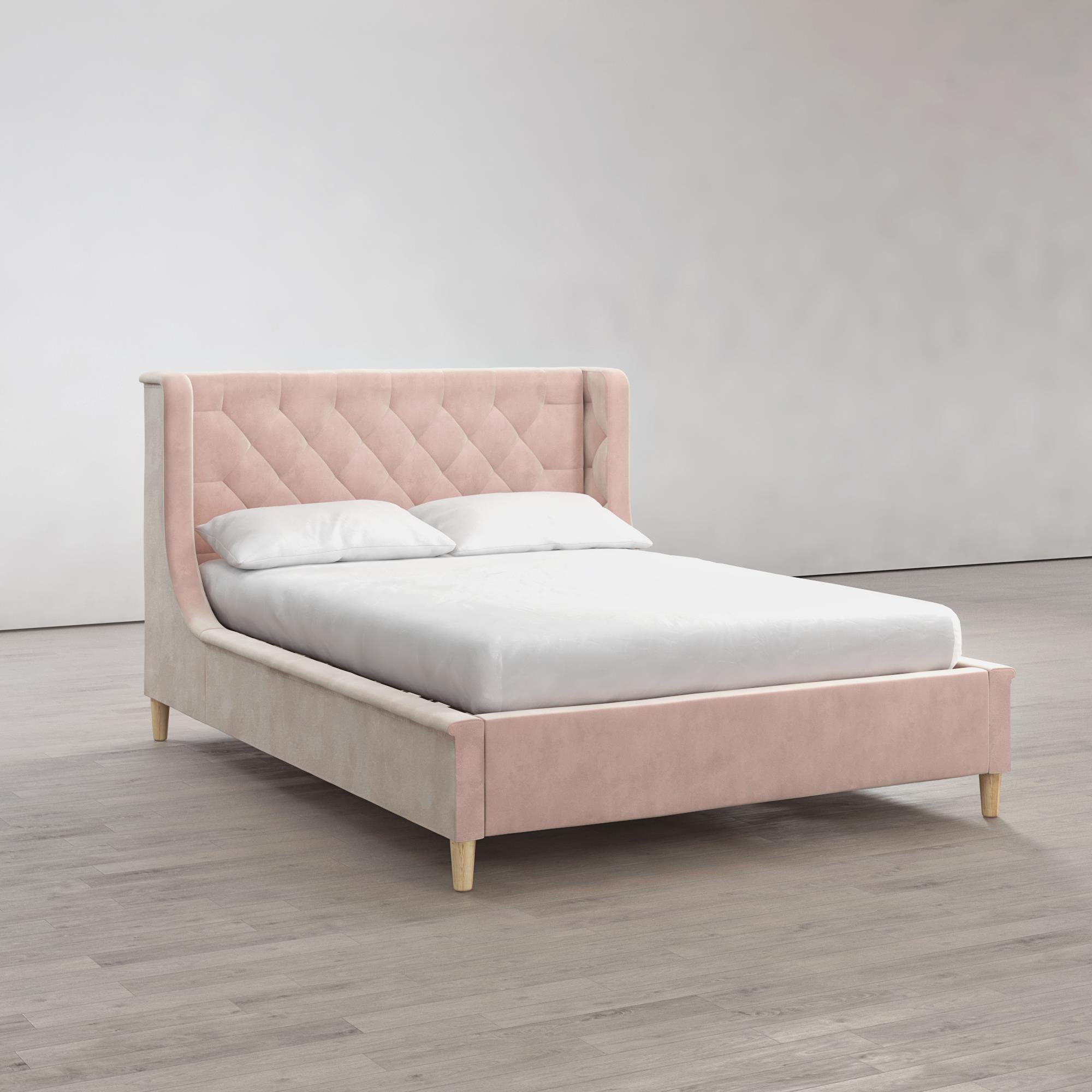 Little Seeds Monarch Hill Ambrosia Kids' Full Upholstered Bed, Pink Velvet