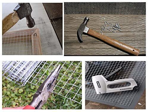 Fencer Wire Hardware Cloth, 19 Gauge with Mesh Size 1/2”, Hot-Dip Galvanized After Welding, Heavy Duty Welding Fencing for Cage Wire, Screen Doors, Tree Guards & Gutter Covers, Size Options Available