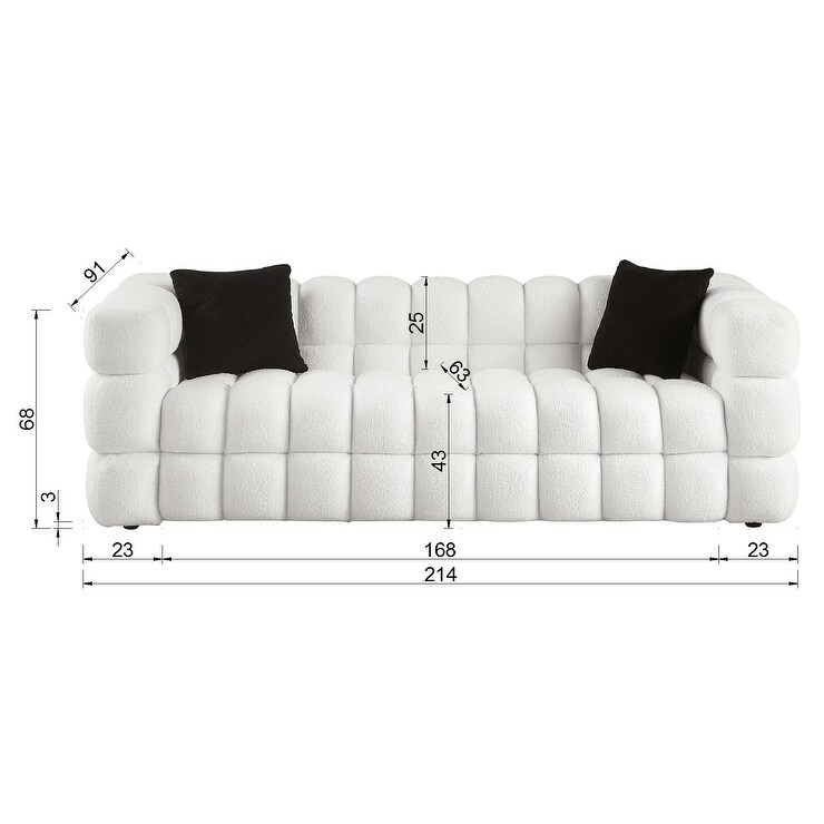 Marshmallow Sofa Sets w/ Chaise Loveseat   Boucle Lounge Sofa Bed