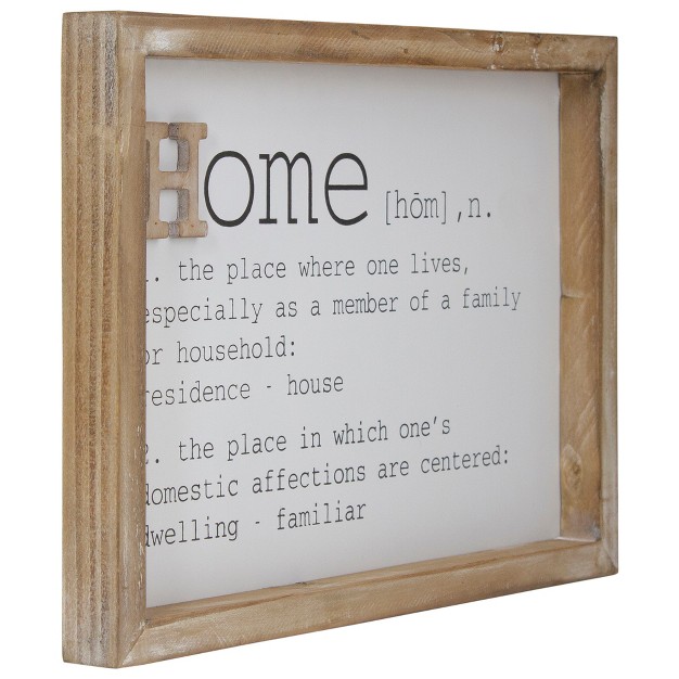 Wooden Framed Definition Of quot home quot Plaque Wall Decor