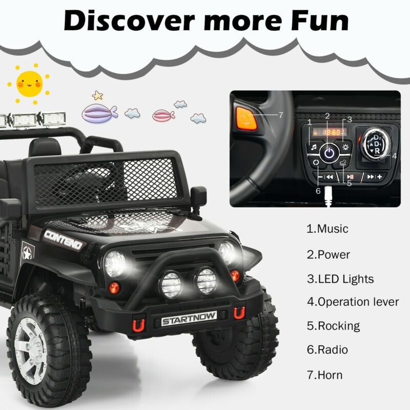 Canada Only - 12V Kids Ride on Jeep Car with Remote Control