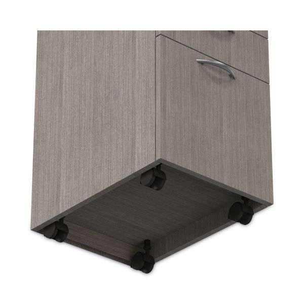 Alera Valencia Series Mobile Pedestal File， Left/Right， 3-Drawer: Box/Box/File， Legal/Letter， Gray， 15.88 x 20.5 x 28.39