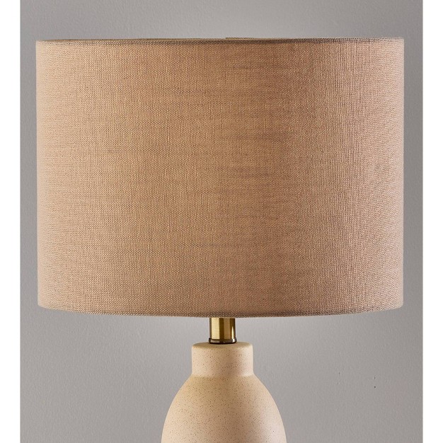 Naomi Table Lamp Beige Speckled Ceramic Adesso